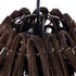 GloboStar® ARCHIPELAGO 01748 Boho Κρεμαστό Φωτιστικό Πλέγμα Μονόφωτο 1 x E27 IP20 Καφέ Ξύλο - Μ30 x Π30 x Υ63cm - ledmania.gr