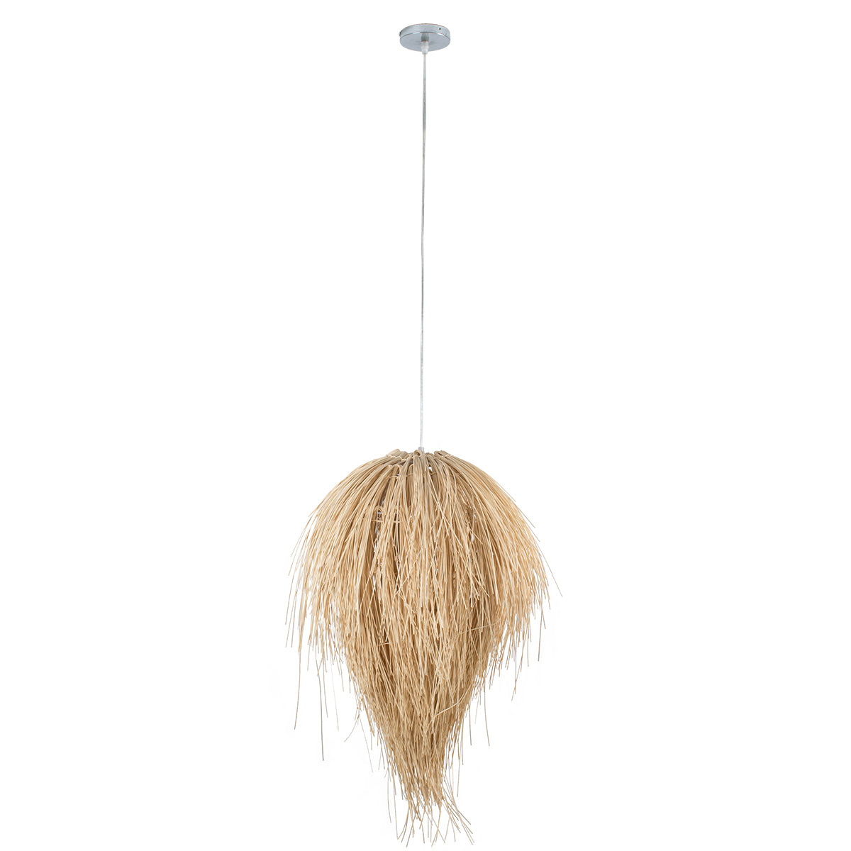 GLOBOSTAR® ARCHIPELAGO 01749 Boho Κρεμαστό Φωτιστικό Οροφής με Ντουί 1 x E27 AC 220-240V IP20 - Μπεζ - Μ40 x Π40 x Υ63cm - ledmania.gr