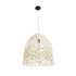 GLOBOSTAR® ALOHA 01751 Boho Κρεμαστό Φωτιστικό Οροφής με Ντουί 1 x E27 AC 220-240V IP20 - Μπεζ - Μ45 x Π45 x Υ48cm - ledmania.gr