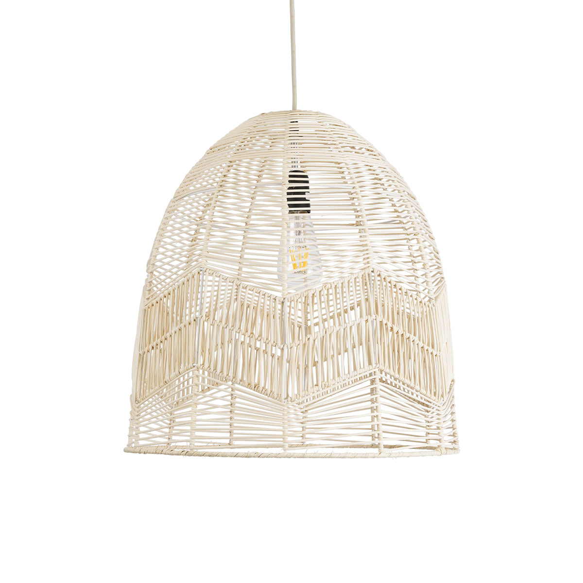 GLOBOSTAR® ALOHA 01751 Boho Κρεμαστό Φωτιστικό Οροφής με Ντουί 1 x E27 AC 220-240V IP20 - Μπεζ - Μ45 x Π45 x Υ48cm - ledmania.gr