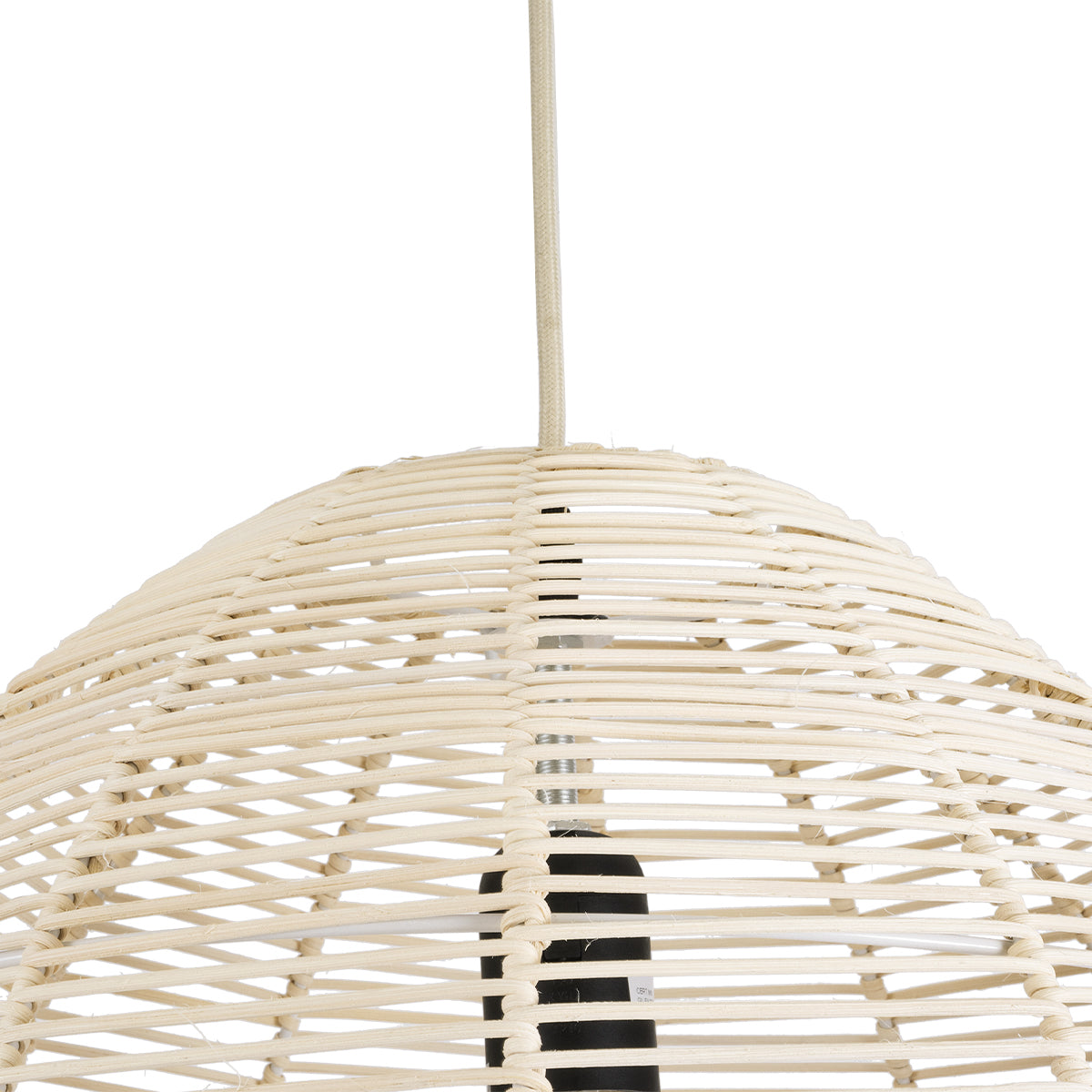 GLOBOSTAR® ALOHA 01751 Boho Κρεμαστό Φωτιστικό Οροφής με Ντουί 1 x E27 AC 220-240V IP20 - Μπεζ - Μ45 x Π45 x Υ48cm - ledmania.gr