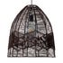 GloboStar® ALOHA 01752 Boho Κρεμαστό Φωτιστικό Καμπάνα Μονόφωτο 1 x E27 IP20 Καφέ Σχοινί - Μ43 x Π43 x Y46cm - ledmania.gr