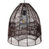 GloboStar® ALOHA 01752 Boho Κρεμαστό Φωτιστικό Καμπάνα Μονόφωτο 1 x E27 IP20 Καφέ Σχοινί - Μ43 x Π43 x Y46cm - ledmania.gr