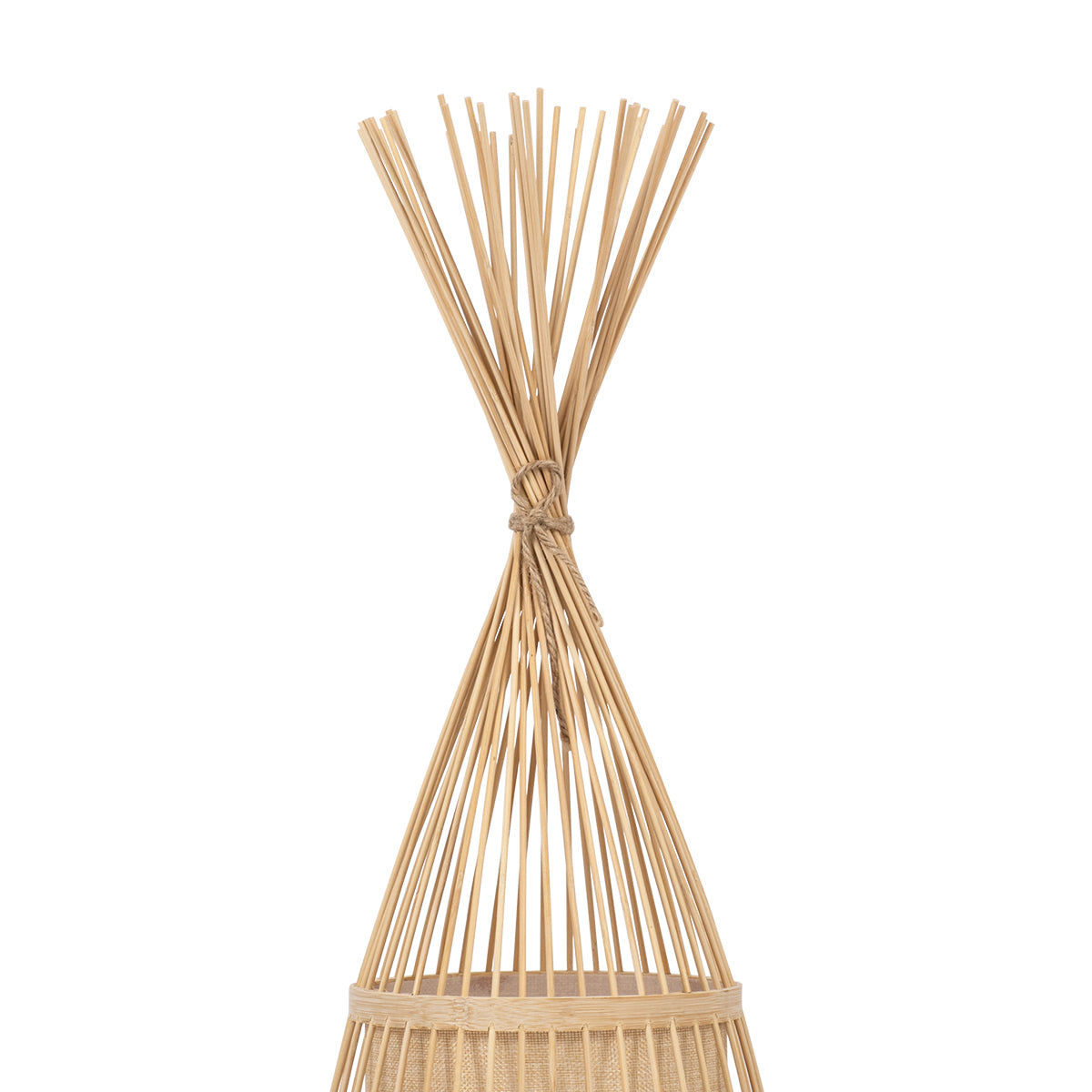 GLOBOSTAR® AZORES 01753 Boho Επιδαπέδιο Φωτιστικό με Ντουί 1 x E27 AC 220-240V IP20 - Μπεζ - Μ30 x Π30 x Υ90cm - ledmania.gr