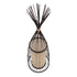 GloboStar® AZORES 01754 Boho Επιδαπέδιο Φωτιστικό Μονόφωτο 1 x E27 IP20 Καφέ & Μπεζ Ξύλο - Μ30 x Π30 x Υ90cm - ledmania.gr