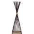 GloboStar® AZORES 01756 Boho Επιδαπέδιο Φωτιστικό Μονόφωτο 1 x E27 IP20 Καφέ & Μπεζ Ξύλο - Μ40 x Π40 x Υ150cm - ledmania.gr