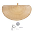 GloboStar® CUBA 01769 Boho Κρεμαστό Φωτιστικό Ανάρτηση Μονόφωτο 1 x E27 IP20 Μπεζ Ξύλο - Μ100 x Π100 x Υ55cm - ledmania.gr