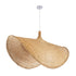 GloboStar® CUBA 01769 Boho Κρεμαστό Φωτιστικό Ανάρτηση Μονόφωτο 1 x E27 IP20 Μπεζ Ξύλο - Μ100 x Π100 x Υ55cm - ledmania.gr