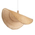 GloboStar® CUBA 01769 Boho Κρεμαστό Φωτιστικό Ανάρτηση Μονόφωτο 1 x E27 IP20 Μπεζ Ξύλο - Μ100 x Π100 x Υ55cm - ledmania.gr