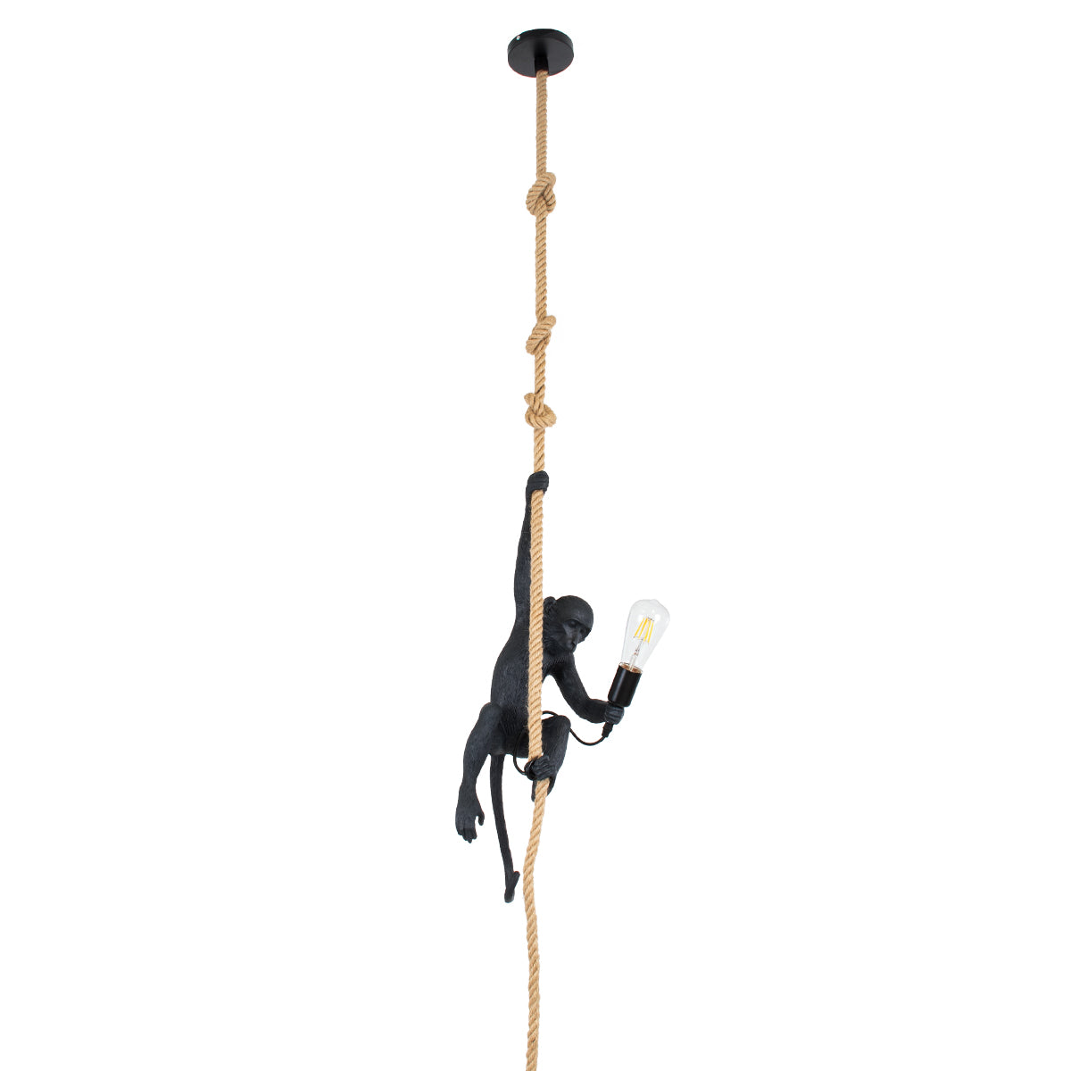 GLOBOSTAR® APES 01801 Μοντέρνο Κρεμαστό Φωτιστικό Οροφής με Ντουί 1 x E27 AC 220-240V IP20 - Μαύρο & Μπεζ - Μ26 x Π28 x Υ69cm - ledmania.gr