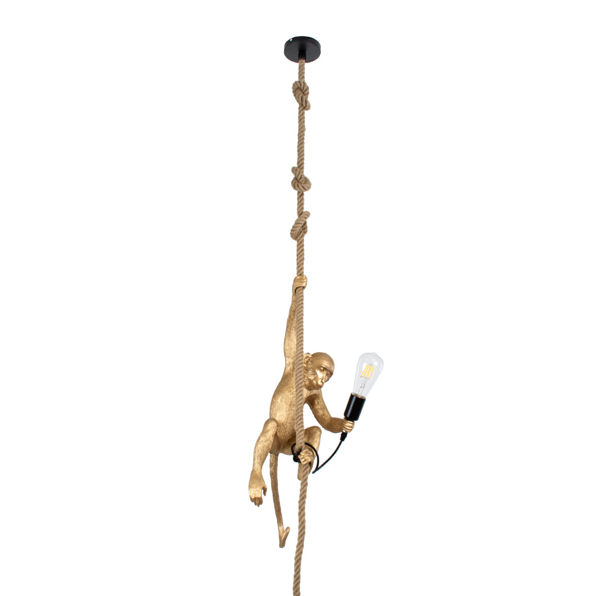 GLOBOSTAR® APES 01803 Μοντέρνο Κρεμαστό Φωτιστικό Οροφής με Ντουί 1 x E27 AC 220-240V IP20 - Χρυσό & Μπεζ - Μ26 x Π28 x Υ69cm - ledmania.gr