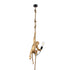 GLOBOSTAR® APES 01803 Μοντέρνο Κρεμαστό Φωτιστικό Οροφής με Ντουί 1 x E27 AC 220-240V IP20 - Χρυσό & Μπεζ - Μ26 x Π28 x Υ69cm - ledmania.gr