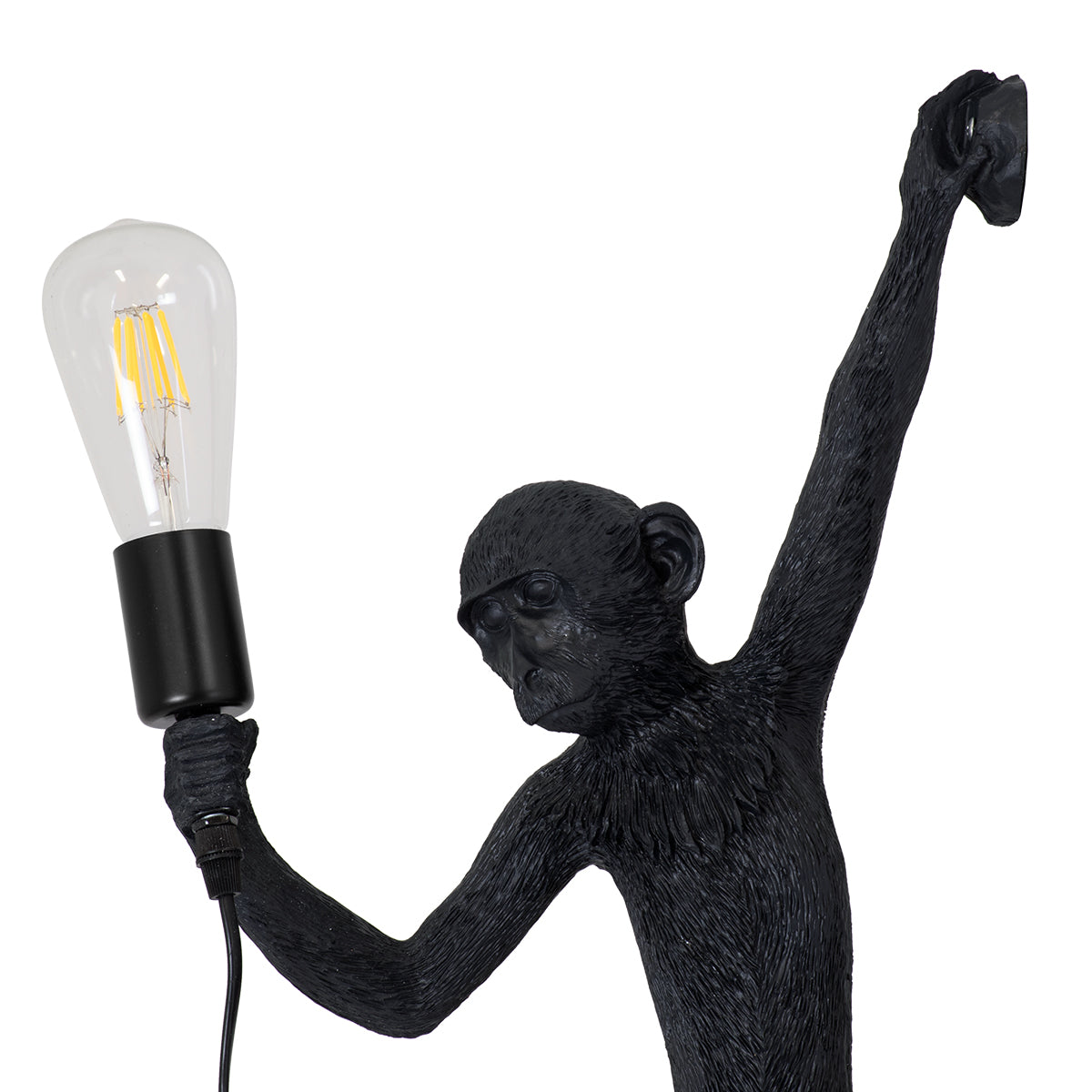 GLOBOSTAR® APES 01804 Μοντέρνο Φωτιστικό Τοίχου - Απλίκα με Ντουί 1 x E27 AC 220-240V IP20 - Μαύρο - Μ34 x Π31 x Υ61cm - ledmania.gr