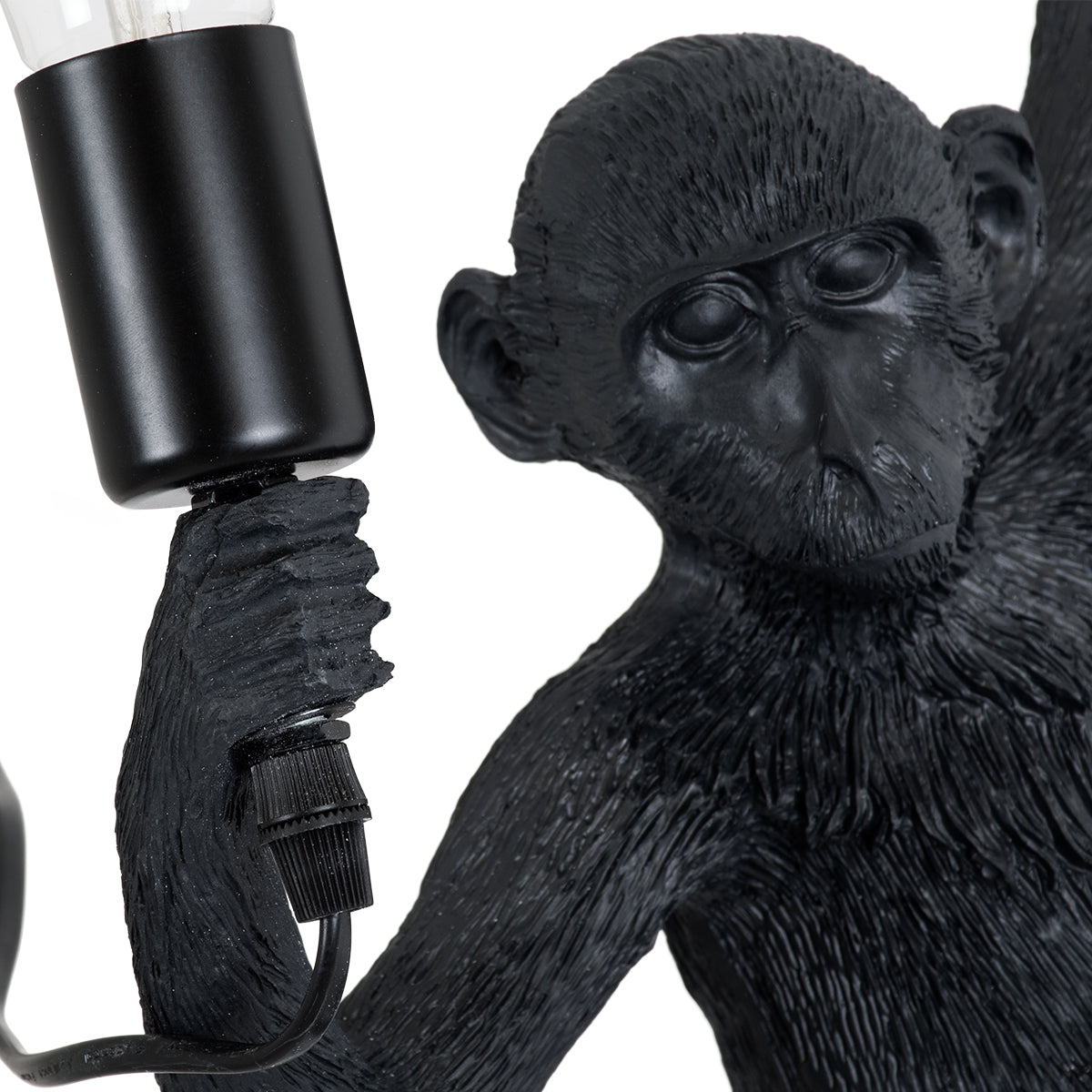GLOBOSTAR® APES 01804 Μοντέρνο Φωτιστικό Τοίχου - Απλίκα με Ντουί 1 x E27 AC 220-240V IP20 - Μαύρο - Μ34 x Π31 x Υ61cm - ledmania.gr