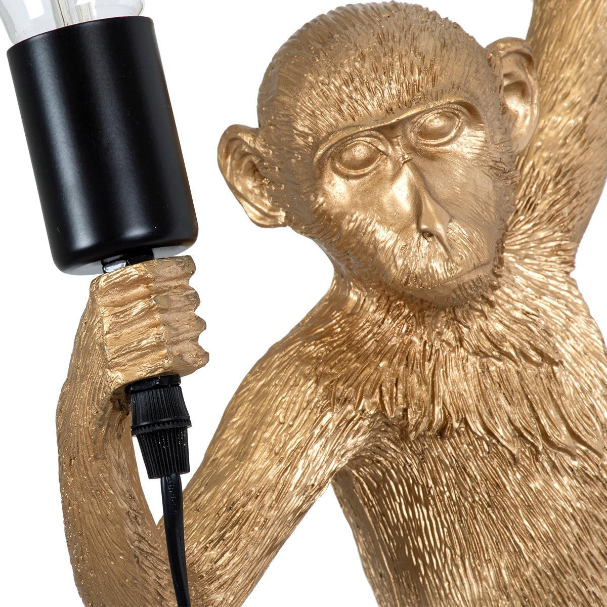 GLOBOSTAR® APES 01806 Μοντέρνο Φωτιστικό Τοίχου - Απλίκα με Ντουί 1 x E27 AC 220-240V IP20 - Χρυσό & Μαύρο - Μ34 x Π31 x Υ61cm - ledmania.gr