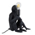 GloboStar® APES 01807 Μοντέρνο Επιτραπέζιο Φωτιστικό Πορτατίφ Μονόφωτο 1 x E27 IP20 Μαύρο Πλαστικό - Μ30 x Π27 x Υ30cm - ledmania.gr