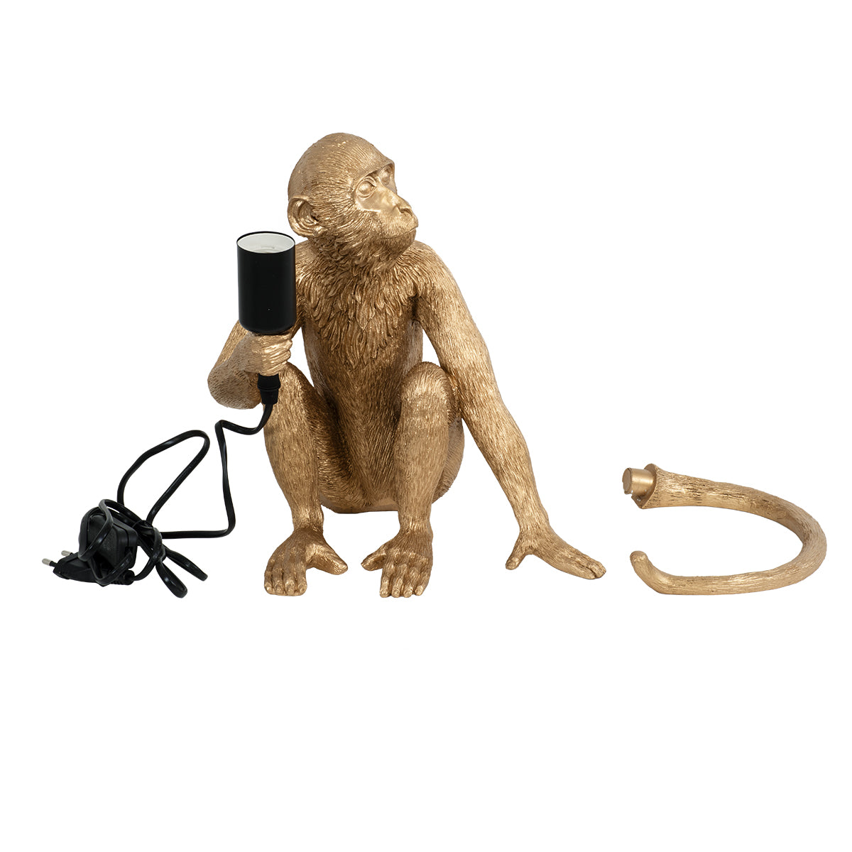 GLOBOSTAR® APES 01809 Μοντέρνο Επιτραπέζιο Φωτιστικό Πορτατίφ με Ντουί 1 x E27 AC 220-240V IP20 - Χρυσό - Μ30 x Π27 x Υ30cm - ledmania.gr