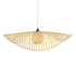 GloboStar® CINNABAR 01838 Boho Κρεμαστό Φωτιστικό Πλέγμα Μονόφωτο 1 x E27 IP20 Μπεζ Ξύλο - Μ100 x Π100 x Υ21cm - ledmania.gr