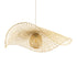 GloboStar® CINNABAR 01838 Boho Κρεμαστό Φωτιστικό Πλέγμα Μονόφωτο 1 x E27 IP20 Μπεζ Ξύλο - Μ100 x Π100 x Υ21cm - ledmania.gr