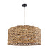 GloboStar® MANGATA 01849 Boho Κρεμαστό Φωτιστικό Καμπάνα Μονόφωτο 1 x E27 IP20 Καφέ Ξύλο - Μ60 x Π60 x Υ28cm - ledmania.gr