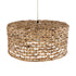 GloboStar® MANGATA 01849 Boho Κρεμαστό Φωτιστικό Καμπάνα Μονόφωτο 1 x E27 IP20 Καφέ Ξύλο - Μ60 x Π60 x Υ28cm - ledmania.gr