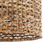 GloboStar® MANGATA 01849 Boho Κρεμαστό Φωτιστικό Καμπάνα Μονόφωτο 1 x E27 IP20 Καφέ Ξύλο - Μ60 x Π60 x Υ28cm - ledmania.gr