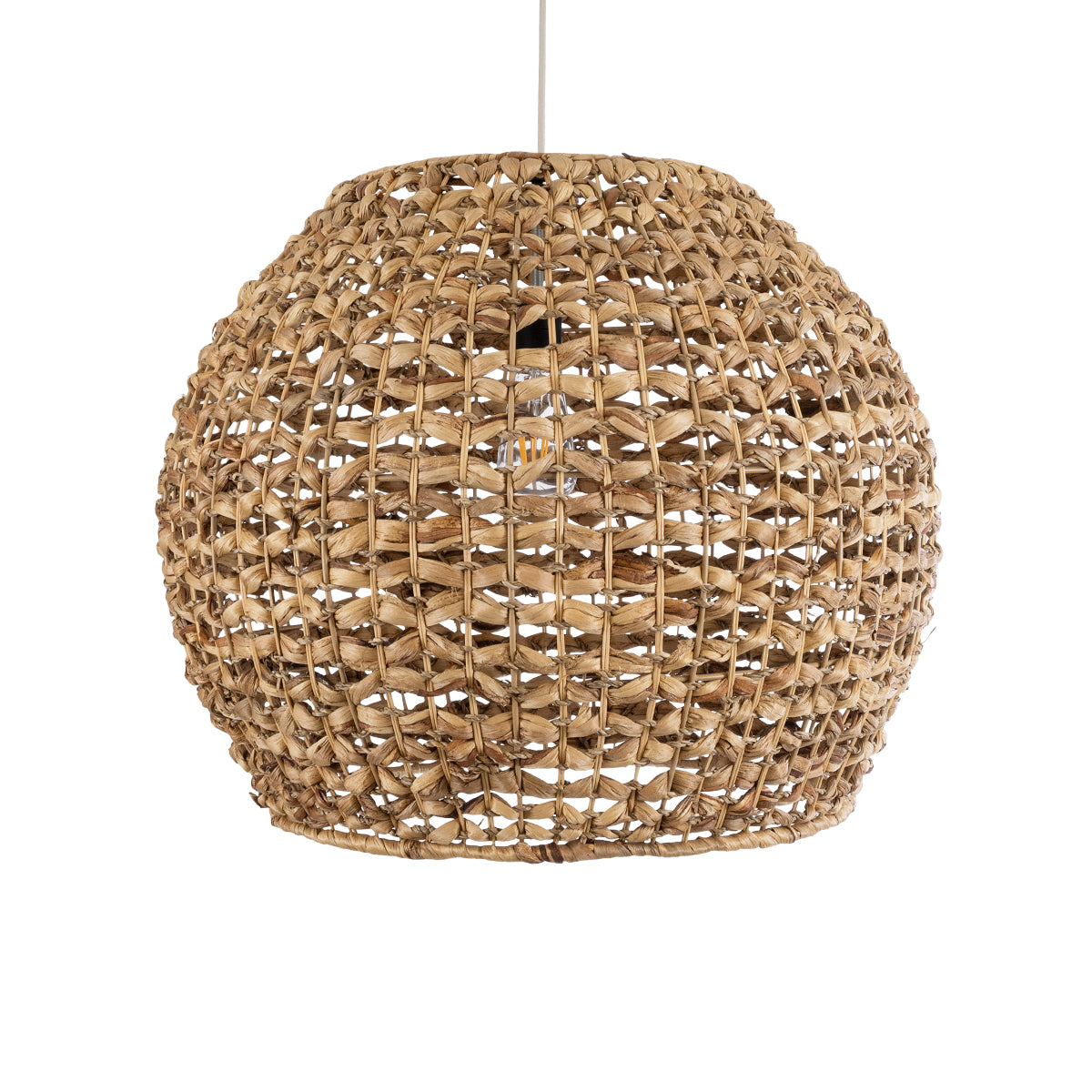 GLOBOSTAR® MANGATA 01851 Boho Κρεμαστό Φωτιστικό Οροφής με Ντουί 1 x E27 AC 220-240V IP20 - Μπεζ Καφέ - Μ60 x Π60 x Υ50cm - ledmania.gr