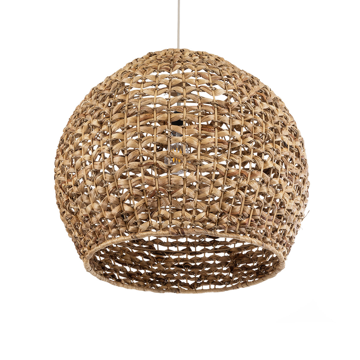 GLOBOSTAR® MANGATA 01851 Boho Κρεμαστό Φωτιστικό Οροφής με Ντουί 1 x E27 AC 220-240V IP20 - Μπεζ Καφέ - Μ60 x Π60 x Υ50cm - ledmania.gr