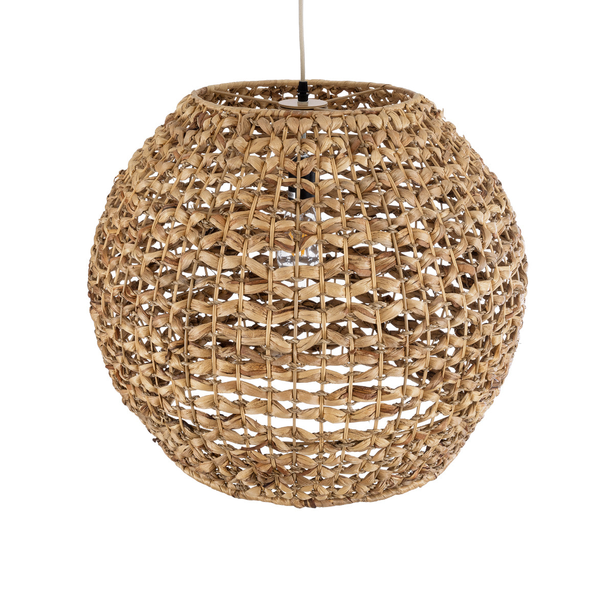 GLOBOSTAR® MANGATA 01851 Boho Κρεμαστό Φωτιστικό Οροφής με Ντουί 1 x E27 AC 220-240V IP20 - Μπεζ Καφέ - Μ60 x Π60 x Υ50cm - ledmania.gr