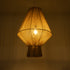 GloboStar® CAYMAN 01854 Boho Κρεμαστό Φωτιστικό Οροφής Μονόφωτο 1 x E27 AC220-240V IP20 - Φ60 x Υ86cm - Μπεζ Λεπτό Σχοινί Τριχιά Πλέγμα - ledmania.gr