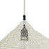 GloboStar® KENTUCKY 01862 Vintage Κρεμαστό Φωτιστικό Οροφής Μονόφωτο 1 x E27 AC220-240V IP20 - Φ40 x Υ30cm - Μπεζ Εκρού Μεταλλικό Πλέγμα - 5 Χρόνια Εγγύηση - ledmania.gr