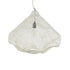 GloboStar® KENTUCKY 01865 Vintage Κρεμαστό Φωτιστικό Οροφής Μονόφωτο 1 x E27 AC220-240V IP20 - Φ60 x Υ50cm - Μπεζ Εκρού Μεταλλικό Πλέγμα - 5 Χρόνια Εγγύηση - ledmania.gr