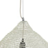 GloboStar® KENTUCKY 01865 Vintage Κρεμαστό Φωτιστικό Οροφής Μονόφωτο 1 x E27 AC220-240V IP20 - Φ60 x Υ50cm - Μπεζ Εκρού Μεταλλικό Πλέγμα - 5 Χρόνια Εγγύηση - ledmania.gr