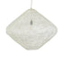 GloboStar® KENTUCKY 01868 Vintage Κρεμαστό Φωτιστικό Οροφής Μονόφωτο 1 x E27 AC220-240V IP20 - Φ90 x Υ70cm - Μπεζ Εκρού Μεταλλικό Πλέγμα - 5 Χρόνια Εγγύηση - ledmania.gr