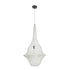 GloboStar® KENTUCKY 01874 Vintage Κρεμαστό Φωτιστικό Οροφής Μονόφωτο 1 x E27 AC220-240V IP20 - Φ50 x Υ90cm - Μπεζ Εκρού Μεταλλικό Πλέγμα - 5 Χρόνια Εγγύηση - ledmania.gr