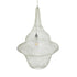 GloboStar® KENTUCKY 01874 Vintage Κρεμαστό Φωτιστικό Οροφής Μονόφωτο 1 x E27 AC220-240V IP20 - Φ50 x Υ90cm - Μπεζ Εκρού Μεταλλικό Πλέγμα - 5 Χρόνια Εγγύηση - ledmania.gr