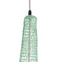 GloboStar® KENTUCKY 01876 Vintage Κρεμαστό Φωτιστικό Οροφής Μονόφωτο 1 x E27 AC220-240V IP20 - Φ50 x Υ90cm - Τιρκουάζ Μεταλλικό Πλέγμα - 5 Χρόνια Εγγύηση - ledmania.gr