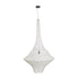 GloboStar® KENTUCKY 01877 Vintage Κρεμαστό Φωτιστικό Οροφής Μονόφωτο 1 x E27 AC220-240V IP20 - Φ80 x Υ140cm - Μπεζ Εκρού Μεταλλικό Πλέγμα - 5 Χρόνια Εγγύηση - ledmania.gr