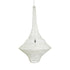 GloboStar® KENTUCKY 01877 Vintage Κρεμαστό Φωτιστικό Οροφής Μονόφωτο 1 x E27 AC220-240V IP20 - Φ80 x Υ140cm - Μπεζ Εκρού Μεταλλικό Πλέγμα - 5 Χρόνια Εγγύηση - ledmania.gr