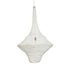 GloboStar® KENTUCKY 01877 Vintage Κρεμαστό Φωτιστικό Οροφής Μονόφωτο 1 x E27 AC220-240V IP20 - Φ80 x Υ140cm - Μπεζ Εκρού Μεταλλικό Πλέγμα - 5 Χρόνια Εγγύηση - ledmania.gr