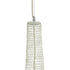 GloboStar® KENTUCKY 01877 Vintage Κρεμαστό Φωτιστικό Οροφής Μονόφωτο 1 x E27 AC220-240V IP20 - Φ80 x Υ140cm - Μπεζ Εκρού Μεταλλικό Πλέγμα - 5 Χρόνια Εγγύηση - ledmania.gr