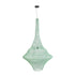 GloboStar® KENTUCKY 01879 Vintage Κρεμαστό Φωτιστικό Οροφής Μονόφωτο 1 x E27 AC220-240V IP20 - Φ80 x Υ140cm - Τιρκουάζ Μεταλλικό Πλέγμα - 5 Χρόνια Εγγύηση - ledmania.gr