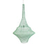 GloboStar® KENTUCKY 01879 Vintage Κρεμαστό Φωτιστικό Οροφής Μονόφωτο 1 x E27 AC220-240V IP20 - Φ80 x Υ140cm - Τιρκουάζ Μεταλλικό Πλέγμα - 5 Χρόνια Εγγύηση - ledmania.gr