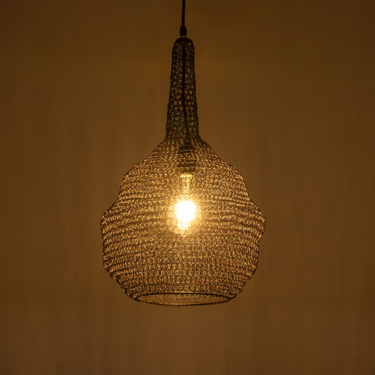 GloboStar® KENTUCKY 01881 Vintage Κρεμαστό Φωτιστικό Οροφής Μονόφωτο 1 x E27 AC220-240V IP20 - Φ30 x Υ50cm - Σκούρο Καφέ Μεταλλικό Πλέγμα - 5 Χρόνια Εγγύηση - ledmania.gr