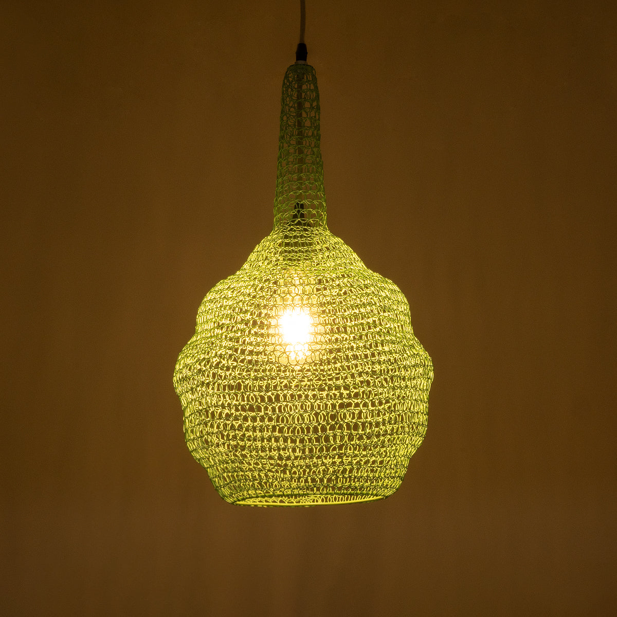 GloboStar® KENTUCKY 01882 Vintage Κρεμαστό Φωτιστικό Οροφής Μονόφωτο 1 x E27 AC220-240V IP20 - Φ30 x Υ50cm - Τιρκουάζ Μεταλλικό Πλέγμα - 5 Χρόνια Εγγύηση - ledmania.gr