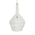 GloboStar® KENTUCKY 01883 Vintage Κρεμαστό Φωτιστικό Οροφής Μονόφωτο 1 x E27 AC220-240V IP20 - Φ60 x Υ90cm - Μπεζ Εκρού Μεταλλικό Πλέγμα - 5 Χρόνια Εγγύηση - ledmania.gr