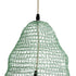 GloboStar® KENTUCKY 01891 Vintage Κρεμαστό Φωτιστικό Πλέγμα Μονόφωτο 1 x E27 IP20 Τιρκουάζ Μέταλλο - Μ50 x Π50 x Υ48cm - ledmania.gr