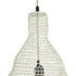 GloboStar® KENTUCKY 01895 Vintage Κρεμαστό Φωτιστικό Οροφής Μονόφωτο 1 x E27 AC220-240V IP20 - Φ40 x Υ70cm - Μπεζ Εκρού Μεταλλικό Πλέγμα - 5 Χρόνια Εγγύηση - ledmania.gr