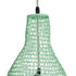 GloboStar® KENTUCKY 01897 Vintage Κρεμαστό Φωτιστικό Οροφής Μονόφωτο 1 x E27 AC220-240V IP20 - Φ40 x Υ70cm - Τιρκουάζ Μεταλλικό Πλέγμα - 5 Χρόνια Εγγύηση - ledmania.gr