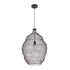 GloboStar® KENTUCKY 01899 Vintage Κρεμαστό Φωτιστικό Οροφής Μονόφωτο 1 x E27 AC220-240V IP20 - Φ40 x Υ60cm - Σκούρο Καφέ Μεταλλικό Πλέγμα - ledmania.gr